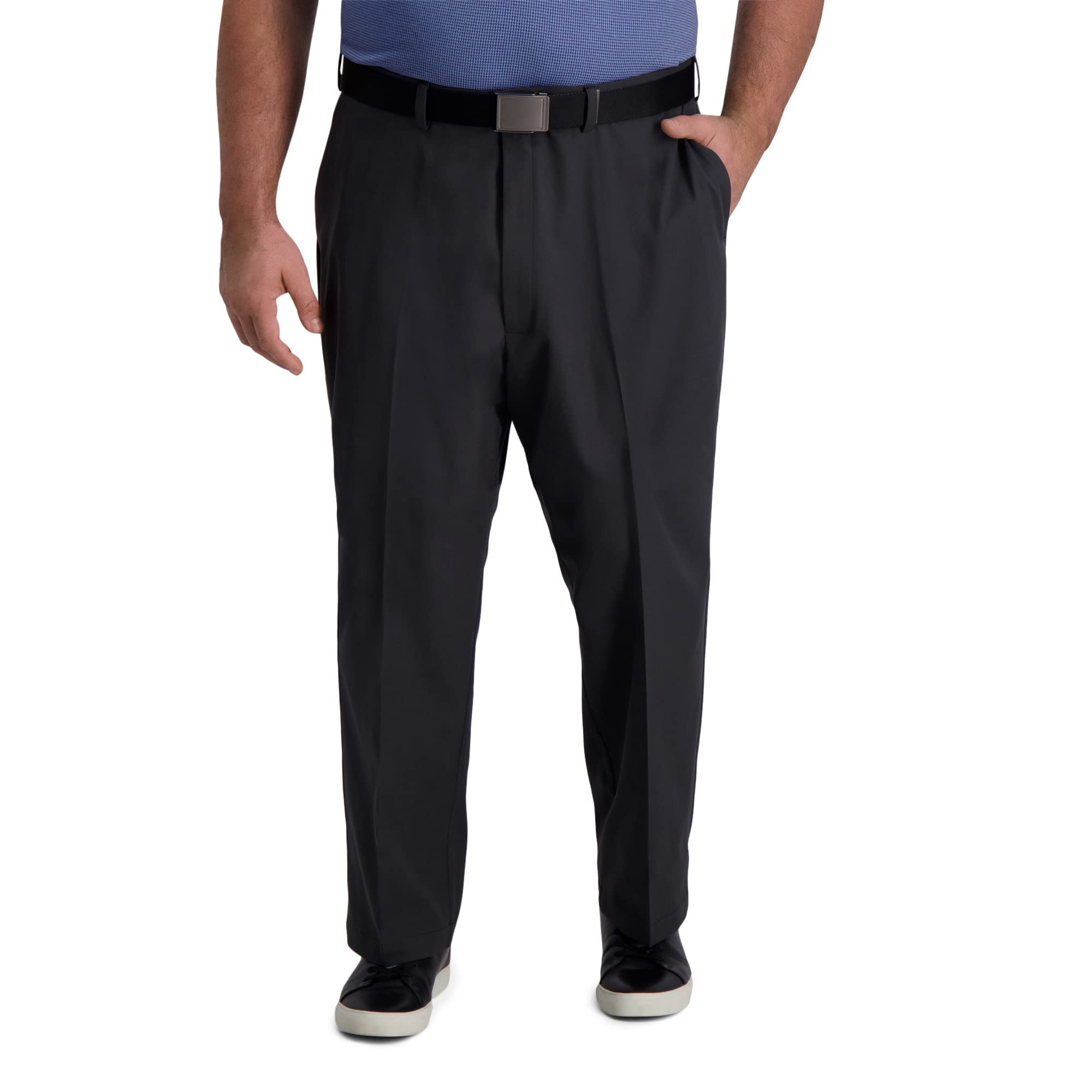 Haggar Herren Big and Tall Cool Right Performance Flex Solid Classic Fit Flat Fr
