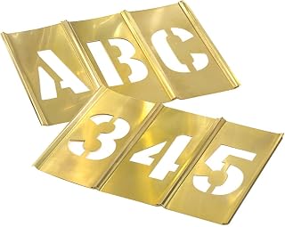 CH Hanson 10073 3" Brass Letters & Numbers Set 45 pc