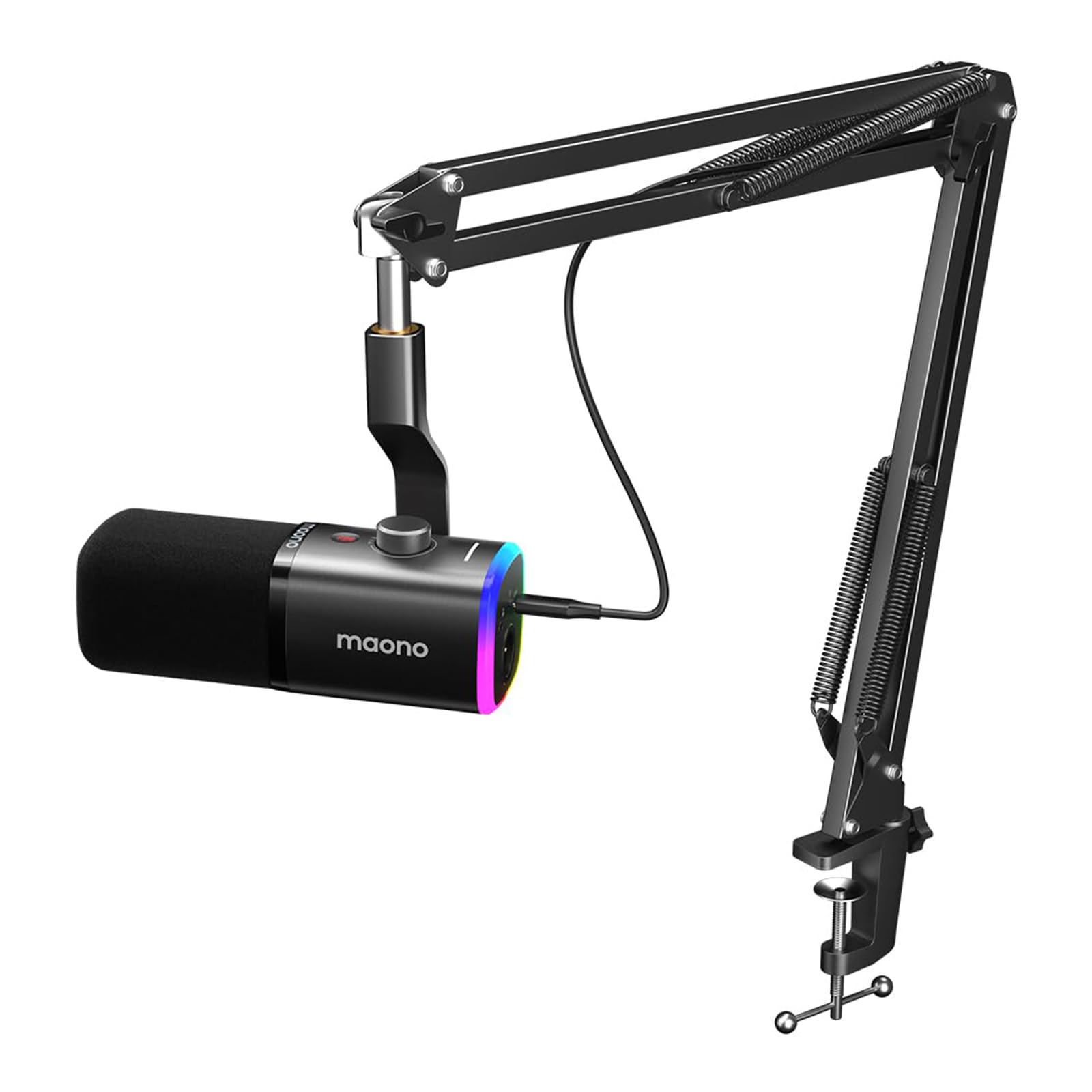 MAONO Dynamic Gaming Microphone with Boom Arm: XLR/USB Podcast Microphone with S