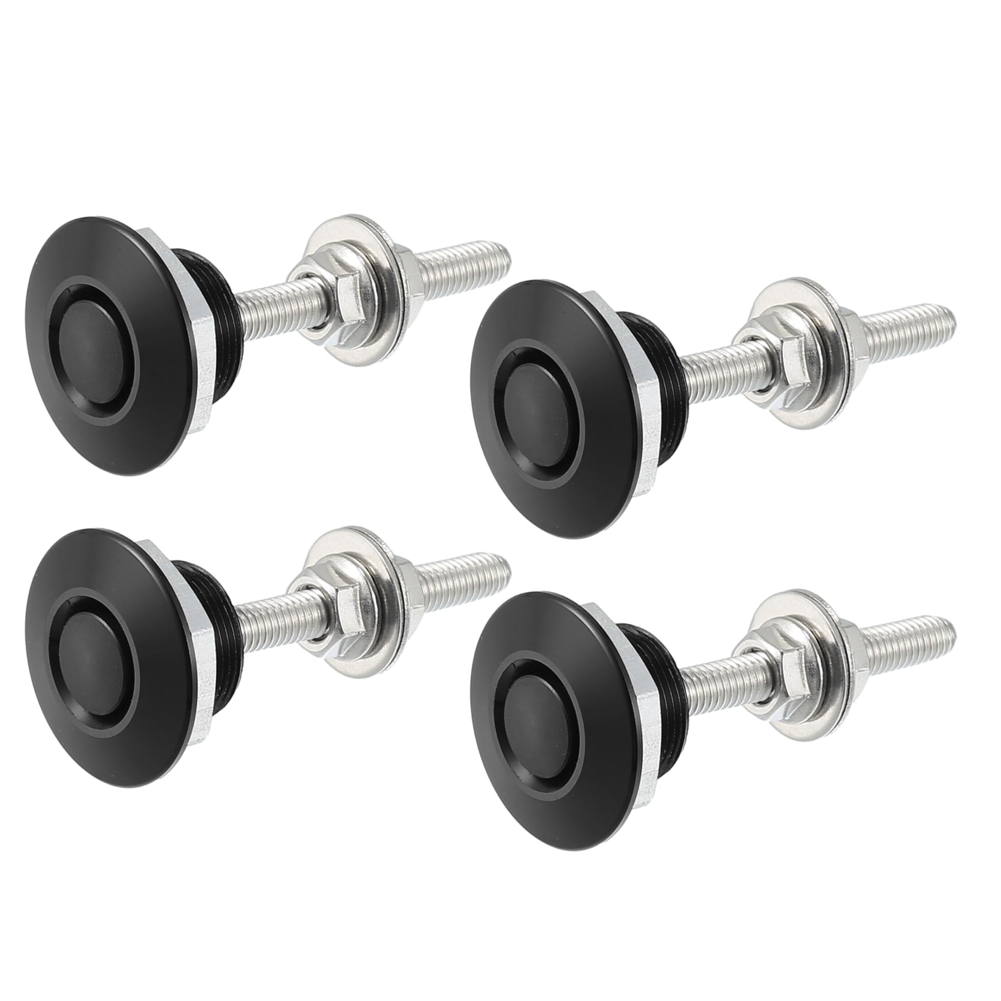 ACROPIX Black Bumper Quick Release Lock Latch Hood Pin Lock Push Button | Alumin