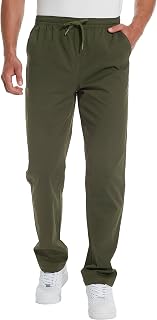 TTZ Men's Tall Casual Pants 34/36" Inseam Stretch Cotton Pull-On