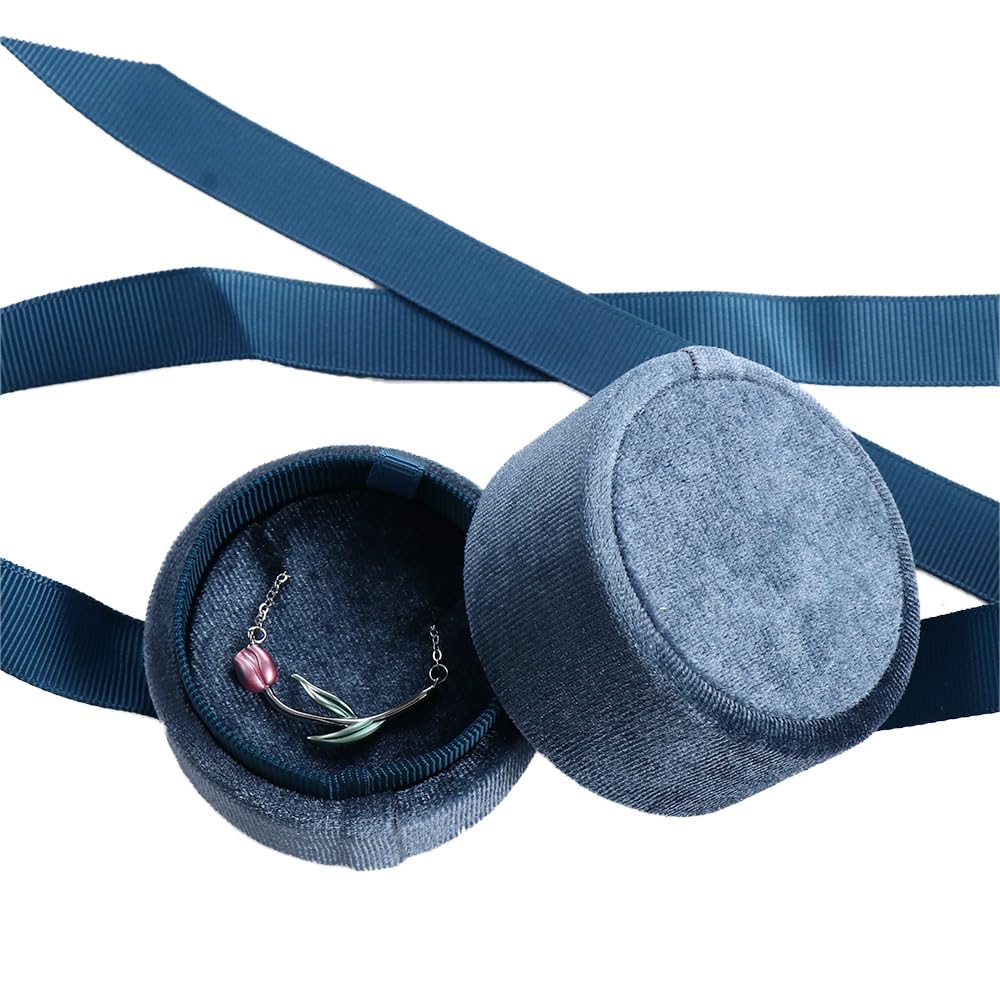 Elegant Silk Bow Jewelry Case for Engagement Wedding Birthday Anniversary Propos
