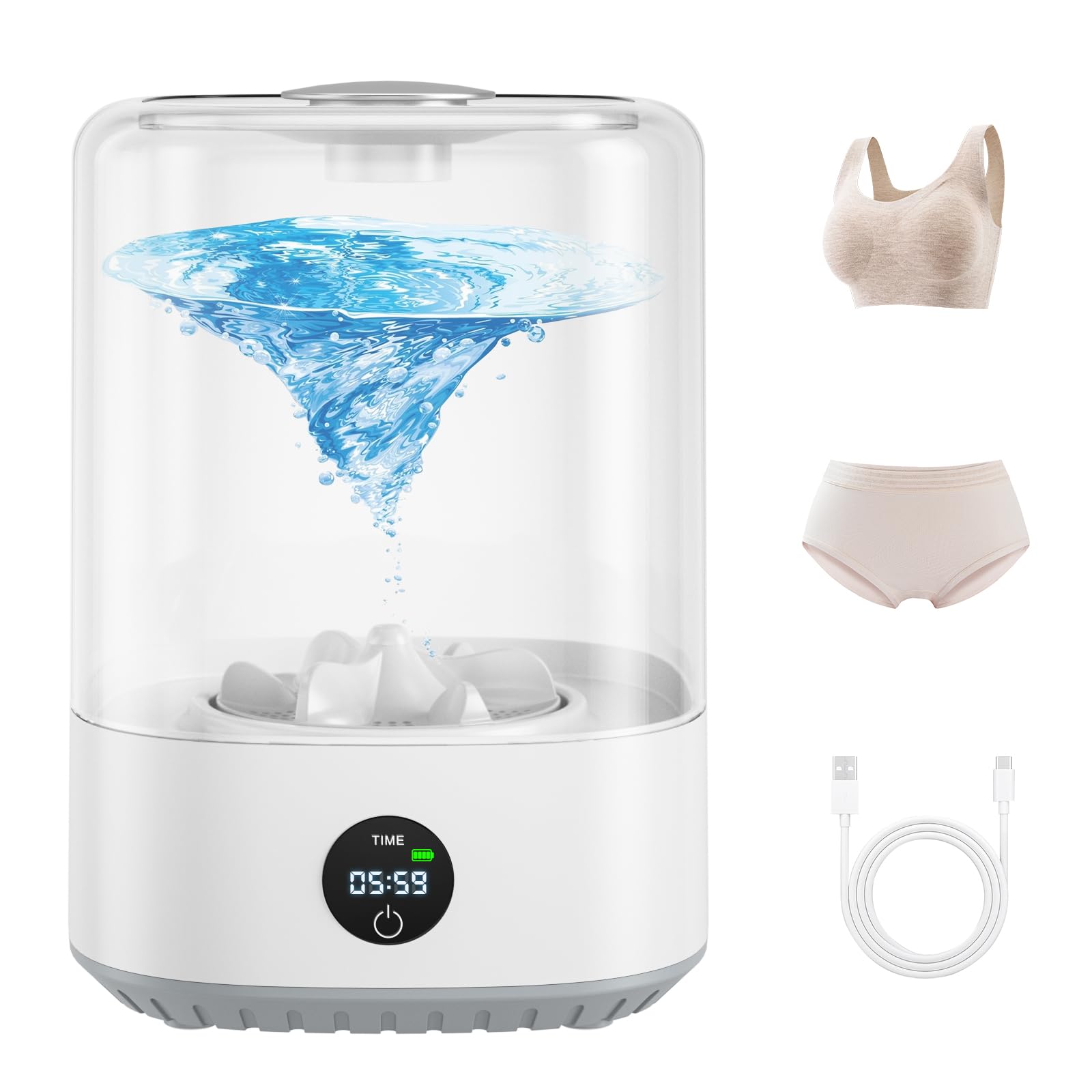 Underwear Washing Machine, 4L Mini portable washing machine, Socks, Baby Clothes