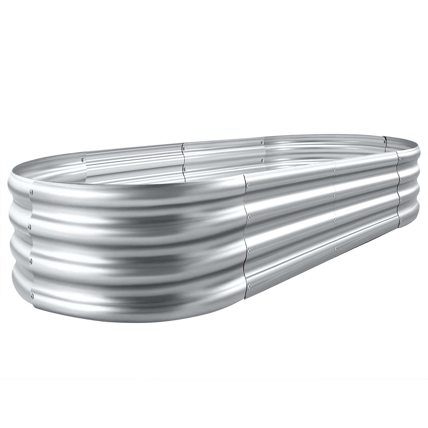 Land Guard Galvanized Raised Garden Bed Kit, Galvanized Planter Raised Garden Bo