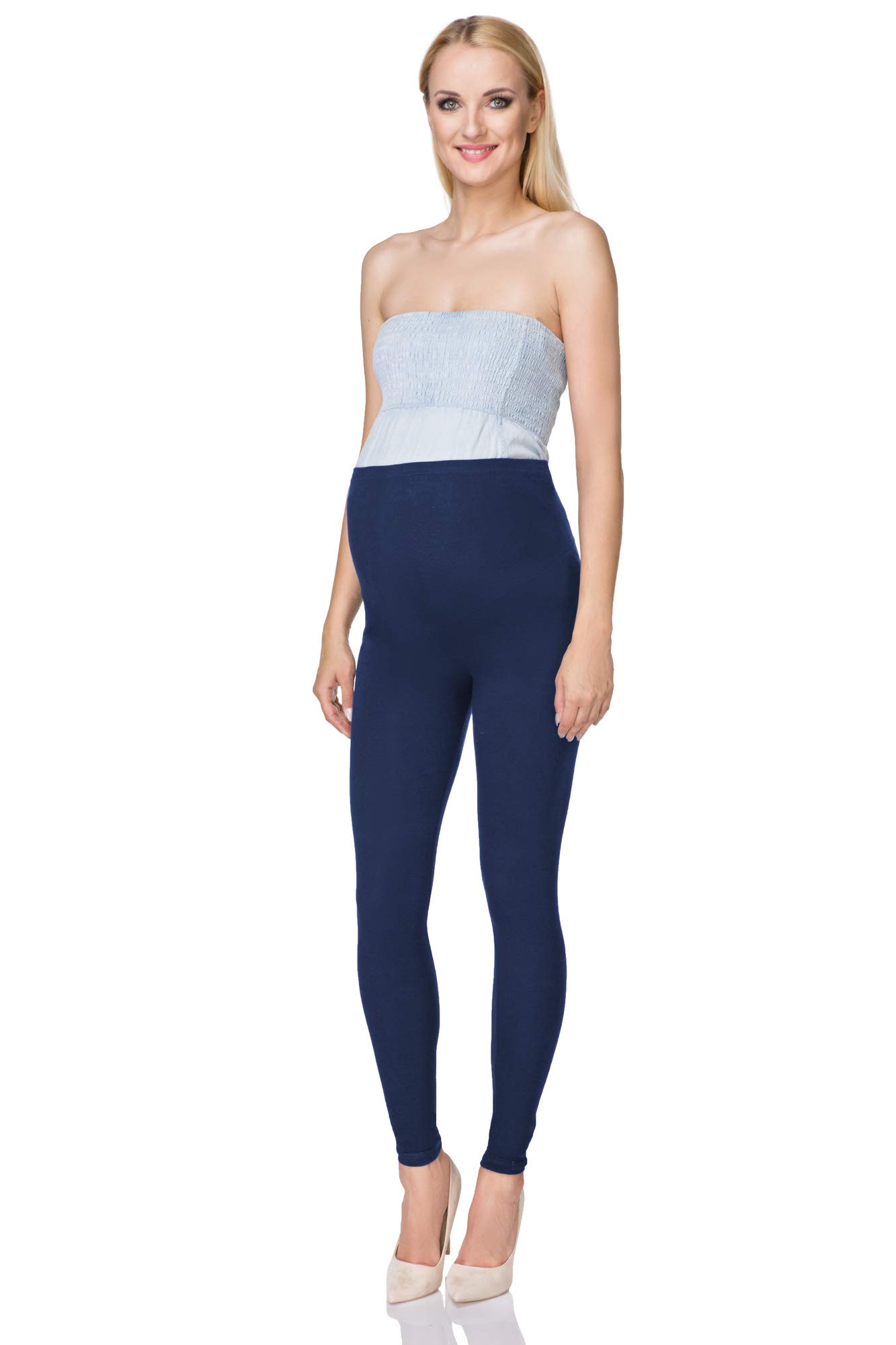 SOFTSAIL Maternity Leggings Pregnancy Pants Cotton Pants with Belly Support Over