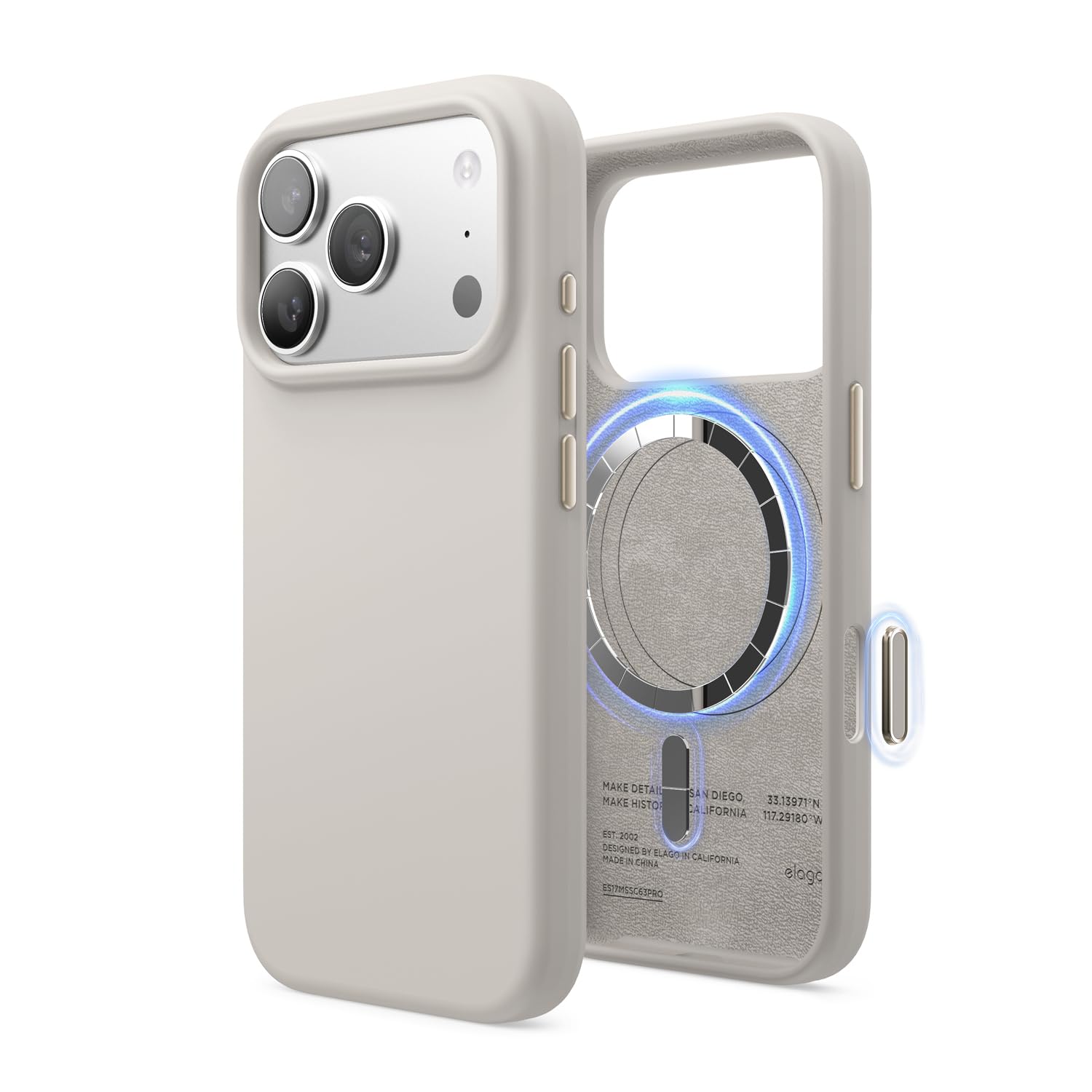 elago Premium Magnetic Silicone Case for iPhone 18 Pro & iPhone 17 Pro | Compati