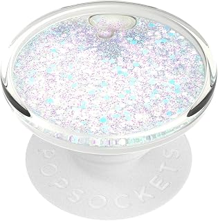 PopSockets PopGrip Expanding Stand and Grip with Interchangeable Lid for Phones and Tablets, Tidepool Halo White