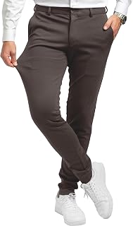 Performance Pants Men's Slim Fit Stretch Trousers Green M 32x34