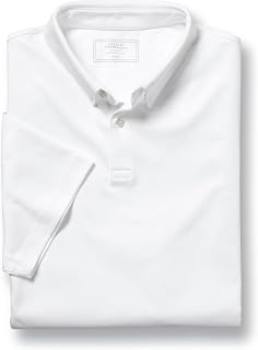 Charles Tyrwhitt Polo Shirts for Men - Smart Jersey Cotton Polo with Concealed Button-Down Collar - Breathable & Stylish T Shirt for Men UK - Classic & Modern Men's Polo-Shirts Short Sleeve