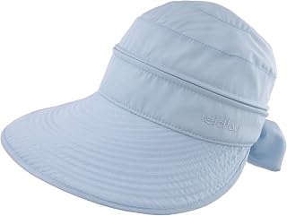 XIAOHAWANG Women Sun Visor Hats UPF 50+ Wide Brim Summer Caps UV Protection Ponytail Hat Detachable Beach Cap