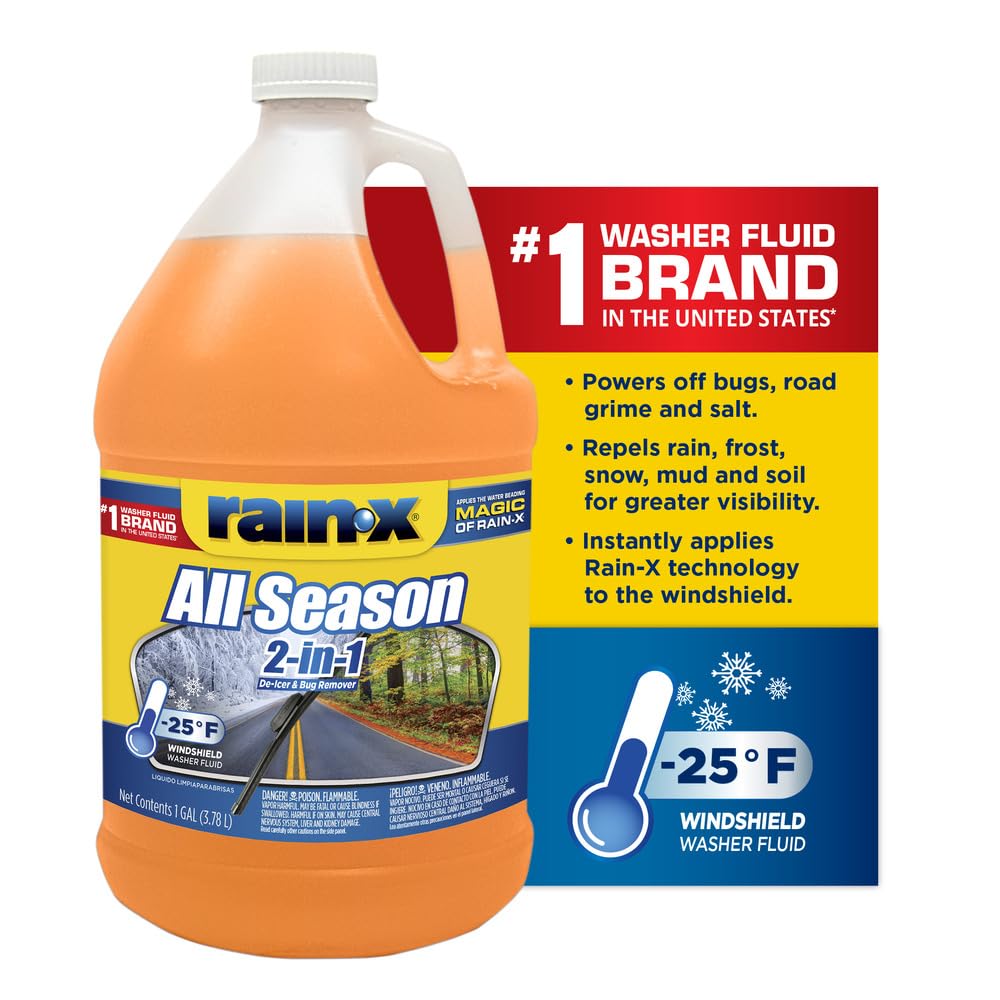Rain-X All Season -25°F 2-in-1 De-Icer &amp; Bug Remover Windshield Washer Fluid