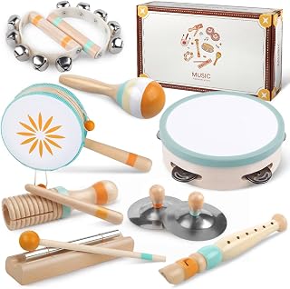 Toddlers Musical Instruments-Baby Montessori Wooden Toys for 18 Month+ | Kids Percussion Instruments Musical Toy for Preschool Kids,Christmas Birthday Gift for Baby Boys Girls
