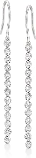 Ross-Simons 0.50 ct. t.w. Diamond Linear Drop Earrings in Sterling Silver