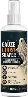 Fabric Stiffener Spray 100ml Quick Drying Clear for Crafts & Halloween | Fast-acting Stiffening Spray, Dries Clear & Washable For Gauze Ghosts, Lace, Ribbons, Doilies, Hats, Crochet