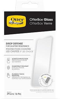OtterBox iPhone 16 Pro Tempered Glass Screen Protector for Breakage, Scratches and Drops