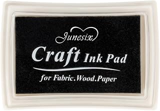 Black Ink Pad Finger Washable Kids Stamp Ink Pad for Rubber Stamps Paper Scrapbooking