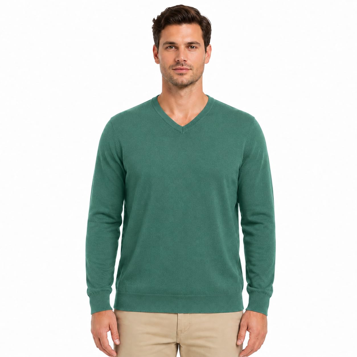 Krumba Men Cotton Oversized V-Neck Put On Sweater