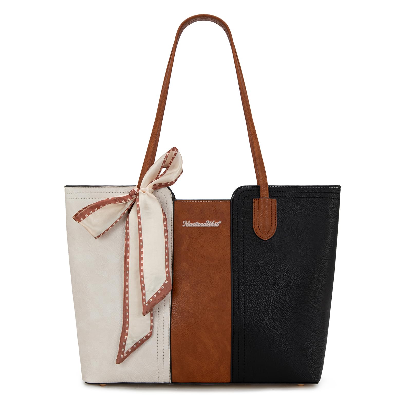 Montana West Tote Bags for Women Medium Top Handle Handbags with Scarf
