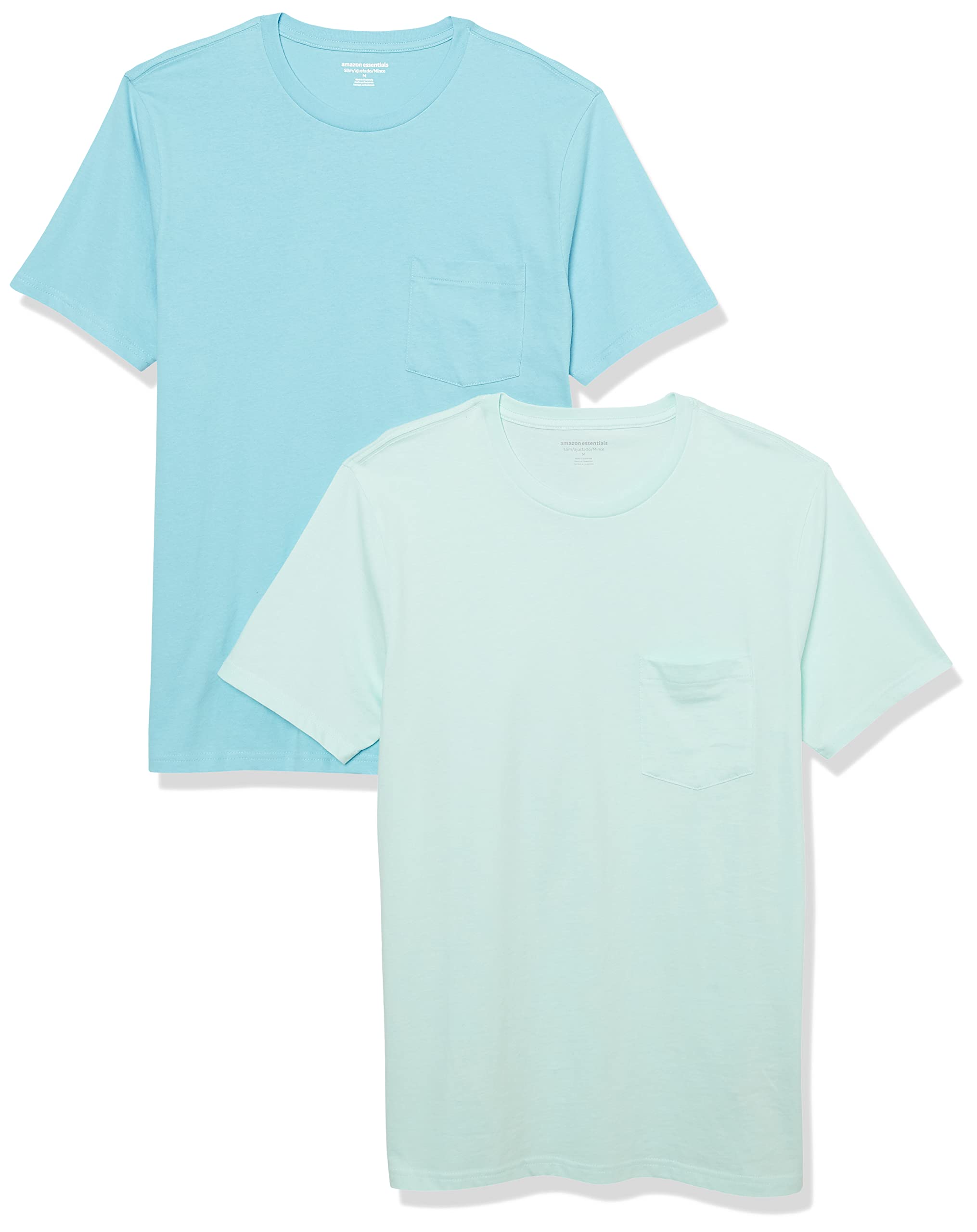 Amazon Essentials Men's Straight Fit Crew Neck Short Sleeve Pocket T-Shirt Pack 