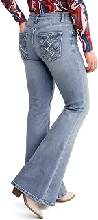 STARBILD Women's High Waist Flared Leg Bootcut Jeans with Push-Up Effect & Flap Pockets, Comfortable Stretch Jeans for Leisure & Going Out