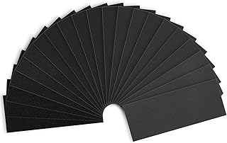 Shineboc Sandpaper Assortment, Wet Dry Sand Paper 9 x 3.6 Inch | 120/220/400/600/800/1000/2000 Grit, 21 Sheets, for Wood Metal Automotive Sanding and Polishing