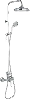 Jacob Delafon Louise Mechanical Shower Column, Retro Style, Chrome