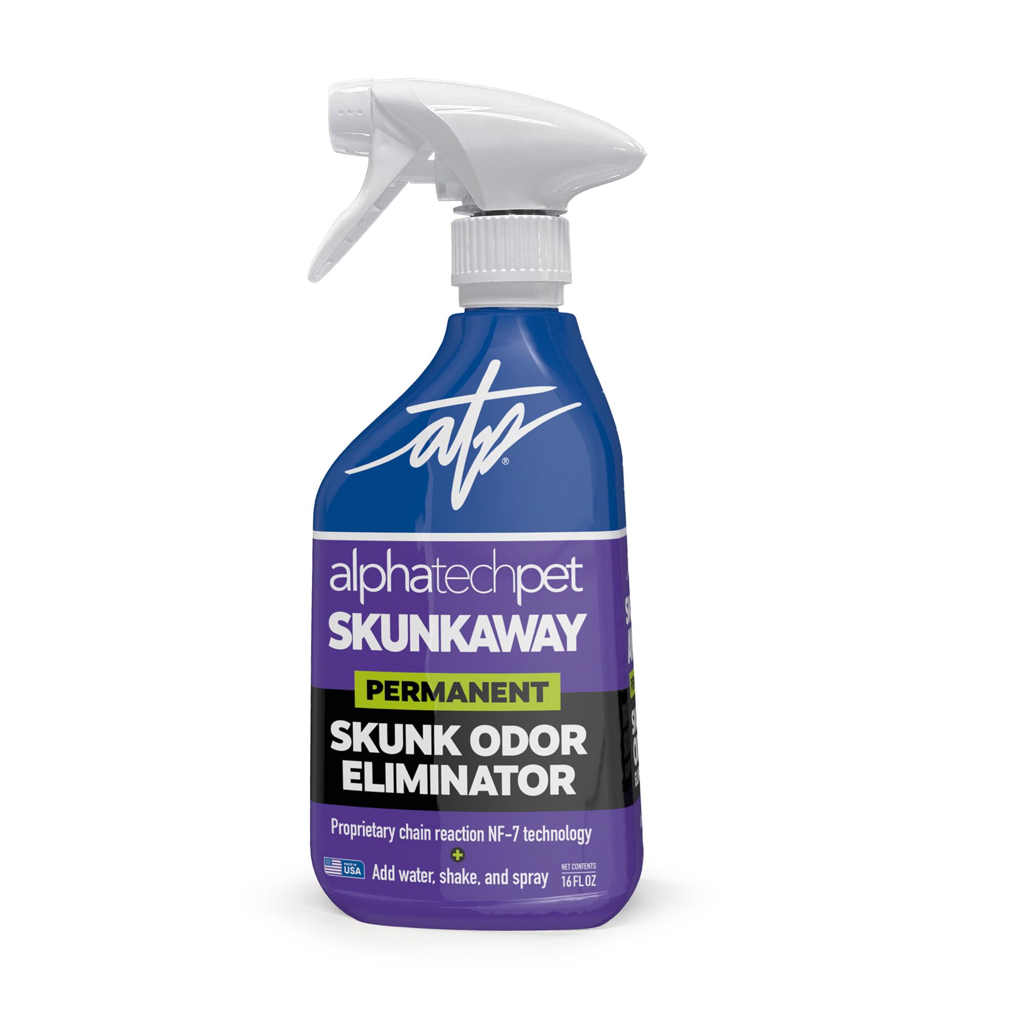 ATP Skunk Away Permanent Skunk Odor Remover for Pets and Fabrics, 16 Fl Oz | Pow