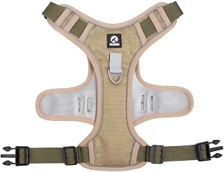 Pet Vest Soft Large Dogs Easy Control No Pull Safety Outdoor Walking Dog Accessories (S, Khaki)
