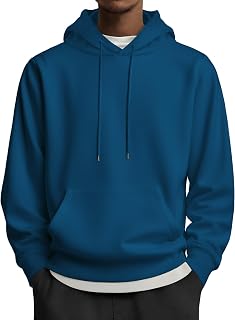 COOFANDY Mens Hoodies Pullover Long Sleeve Casual Fashion Sweatshirts Drawstring Gym Hooded Shirt with Kanga Pocket