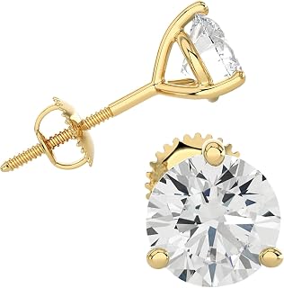 Privosa - Lab Grown Diamond Stud Earrings for Women in 14K Gold