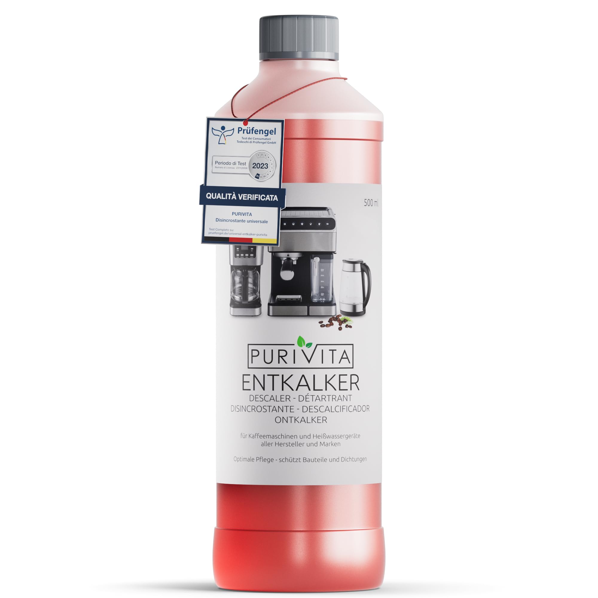 PURIVITA® Universal Descaler Coffee Machine and Kettle, 500 ml | Descaling agent