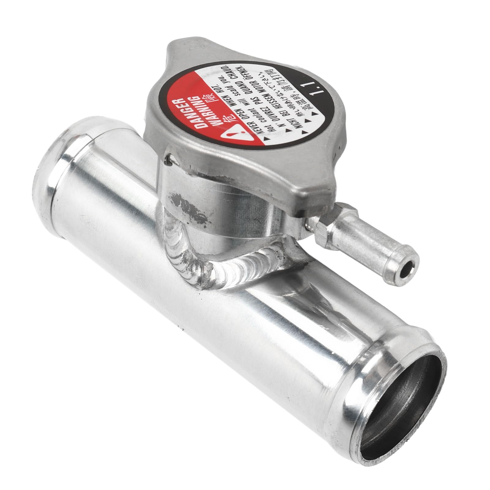 Radiator Filler Neck, Inline Radiator Hose Filler Neck With 16PSI Cap 32mm 11/4i