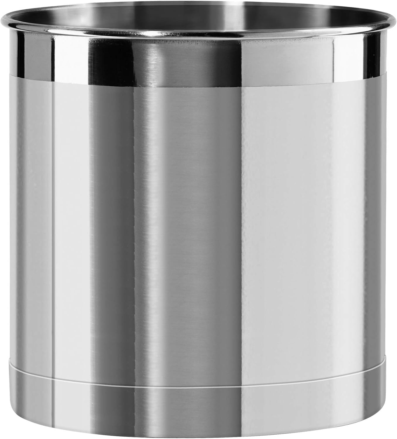 Oggi Stainless Steel Jumbo Utensil Holder - 7" Utensil Caddy, Weighted Base for 