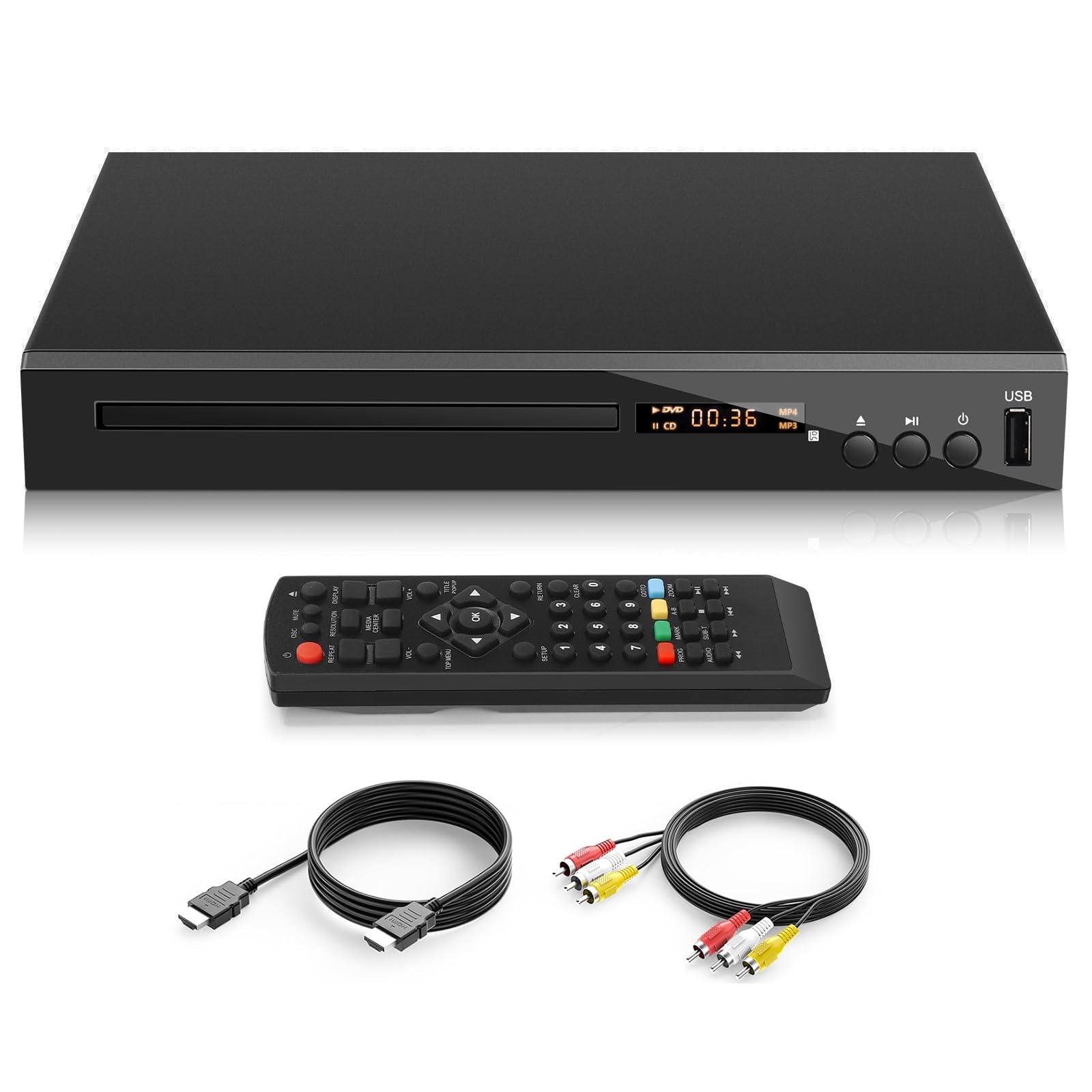 Blu-Ray Disc Player, HD 1080P Blue Ray Disc Player for TV, Play Region A/1 Blu-R