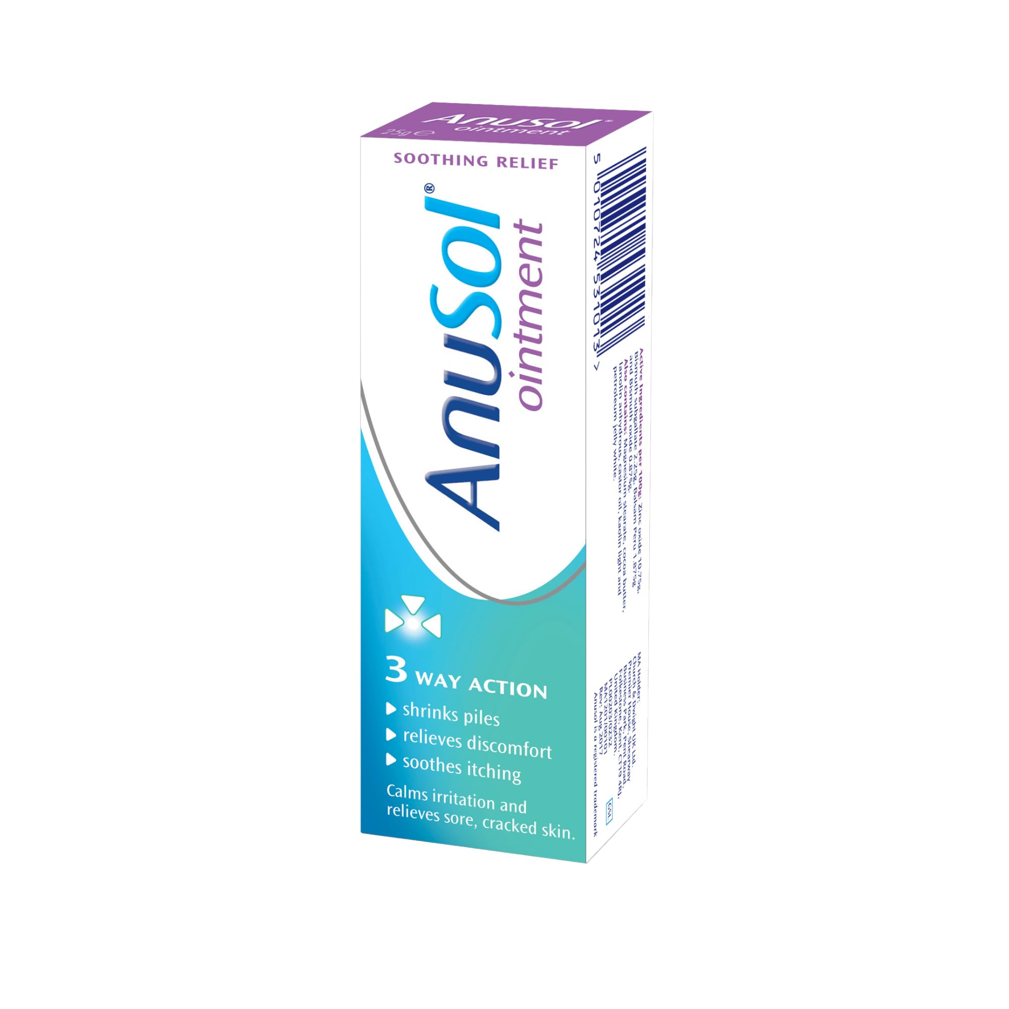 Anusol Haemorrhoid Ointment, Shrinks Piles and Protects, 25g | Shrinks Piles, Re