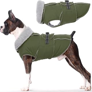 Lelepet Dog Coats for Medium Dogs Waterproof Dog Jacket with Adjustable Fit
