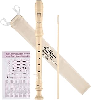 Eastar ERS-21BN ABS Soprano C Recorder, Baroque style fingering，Natura