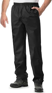 iCreek Men's Rain Pants Waterproof Breathable Lightweight Rain Over Pants