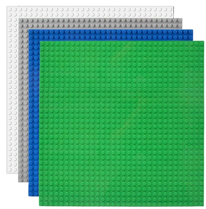 Classic Baseplates for Lego, Square 32x32 Stud, 10" x 10" Building Brick Base Pl