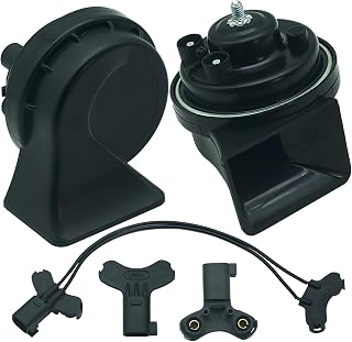 NEOGET 128dB Dual-Tone Car Horn Kit Compatible with Ford Vehicles | Ford Focus, F-150 and Fusion horn replacement includes interchangeable plugs and a 128dB high/low pair for compatible models.