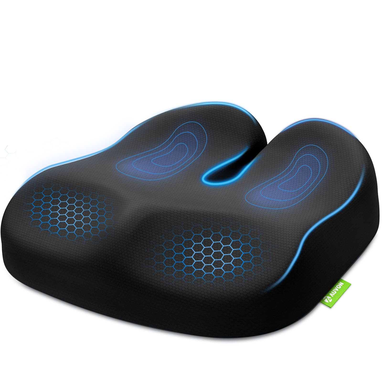 AUVON Contoured Seat Cushion with Thigh Relief Slope, Coccyx Cushion for Tailbon