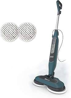 Shark Steam & Scrub Hard Floor Steam Mop, Teal, S8002BRN | 2 Steam Modes, 2 Dirt Grip Soft Scrub Pads Included, XL Removable Water Tank, Swivel Steering