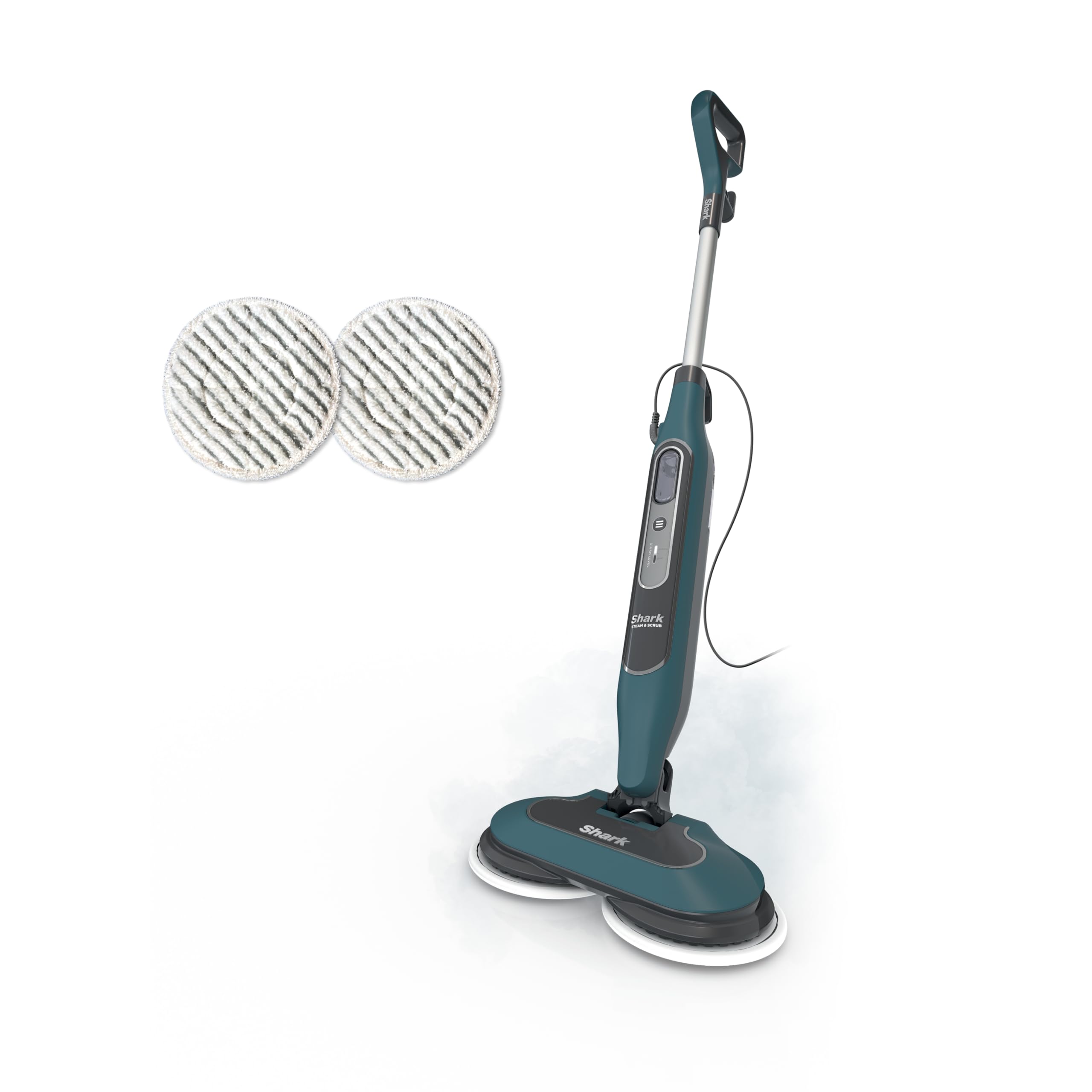 Shark Steam & Scrub Hard Floor Steam Mop, Teal, S8002BRN | 2 Steam Modes, 2 Dirt
