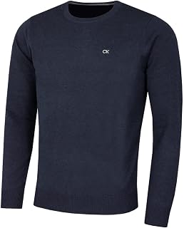 Calvin Klein Men's 2026 Soft Cotton Golf Crew Neck Sweater