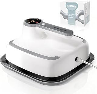 KEINVE 10"x10" Heat Press Machine, Fast Heating with Timer & Auto Shut-Off | DIY Iron-On Transfer Press for Clothes & Bags - Grey 2026 Update