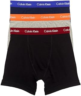 (Calvin Klein) Calvin Klein Boxer Shorts Long Steel Micro Boxer Brief Men's [Parallel Import], White/Charcoal Heather/White/Parfait Pink/White/Air Force, S