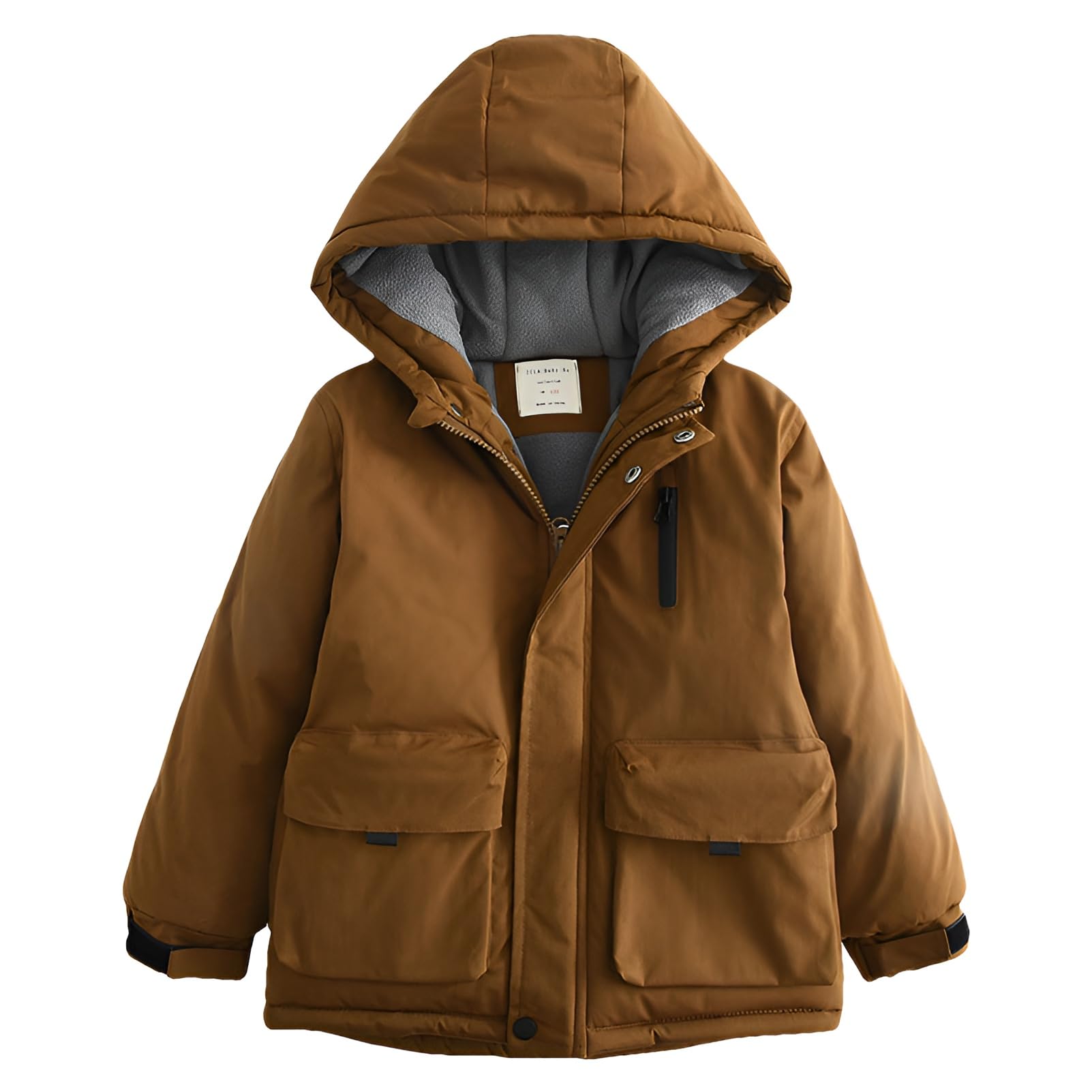 amropi Boys Hooded Winter Coat Fleece Lined Windbreaker Jacket for 3-11 Years