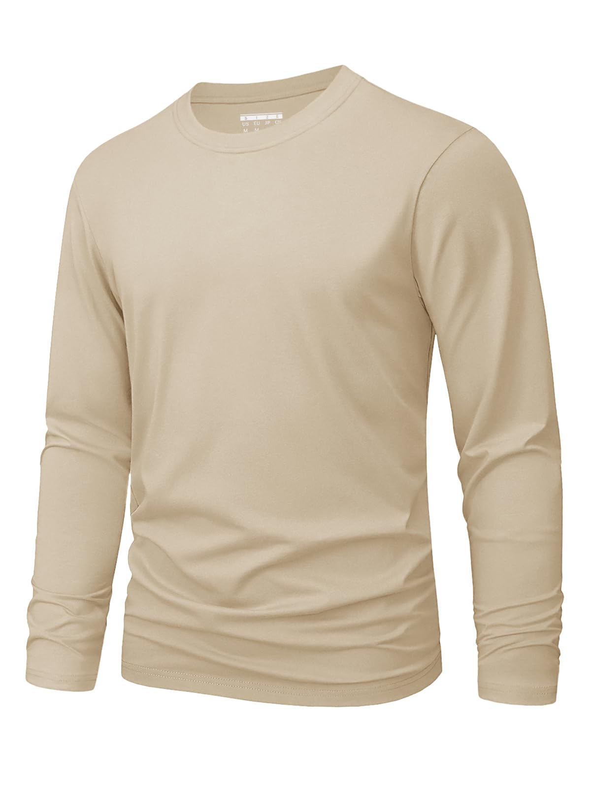 MAGNIVIT Men's Shirts Long Sleeve Cotton T-Shirt Crew Neck Midweight Tees Classi