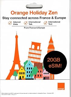 Europe eSIM 30 Days 20GB + Unlimited Local Calls + 30 Min Call Home | eSIM Available in 24 Hours | 48 Countries | 5G Data + Hotspot