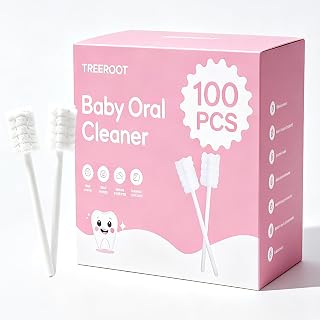 100 Pack Baby Tongue Cleaner and Oral Cleaner, Disposable Baby Toothbrush | Soft Gauze Stick for Infant Mouth and Gum Care, Gentle Newborn Dental Essentials for Toddler, 0-36 Months